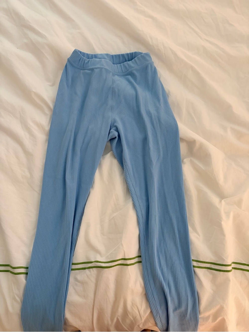 ALO Yoga women Ribbed Sky Blue Leggings